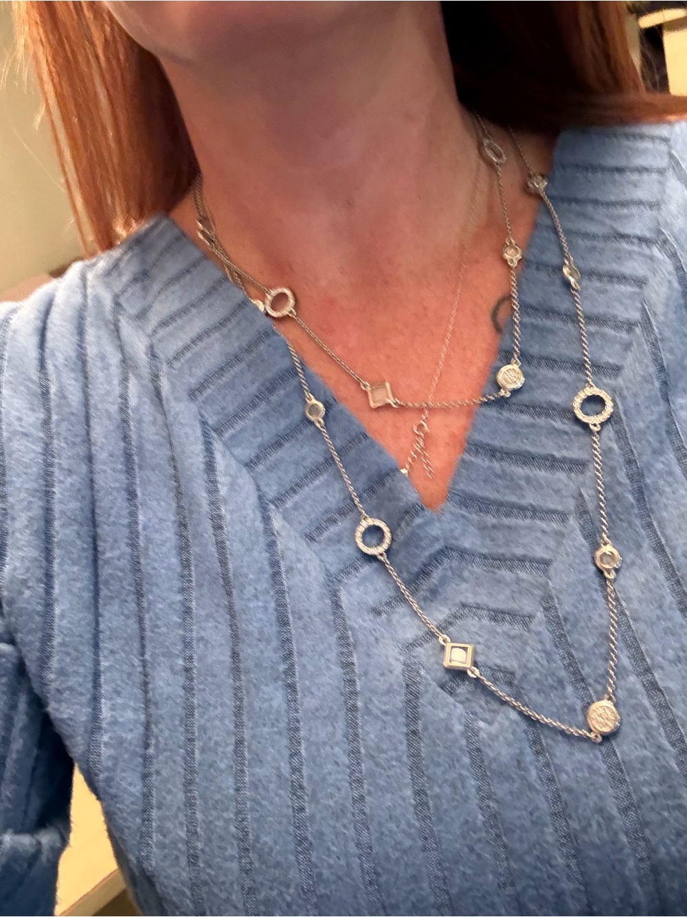 Delicate Silver-Tone Layered Necklace - Women's Jewelry